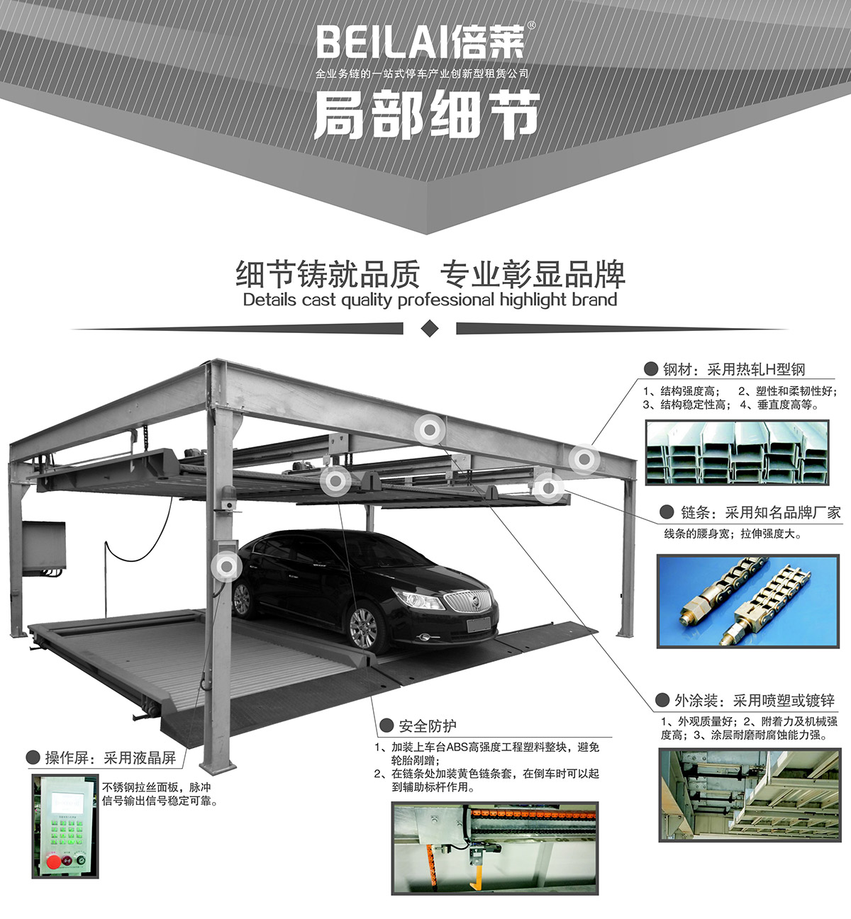 立體停車單列PSH2二層升降橫移機械停車設備局部細節.jpg